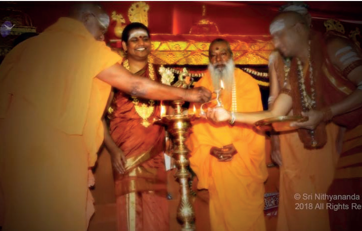 6 November 2013 THE SPH with Swami Śri Sukhdevanandji during the coronation ceremony